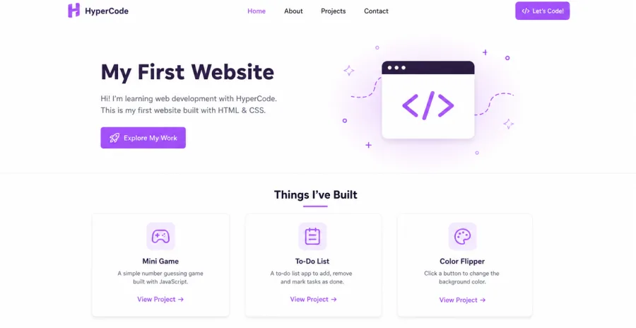 Перший сайт учня, створений на курсі Front-end