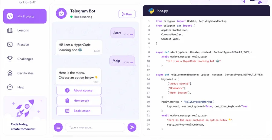 Учнівський проєкт Telegram-бот на Python